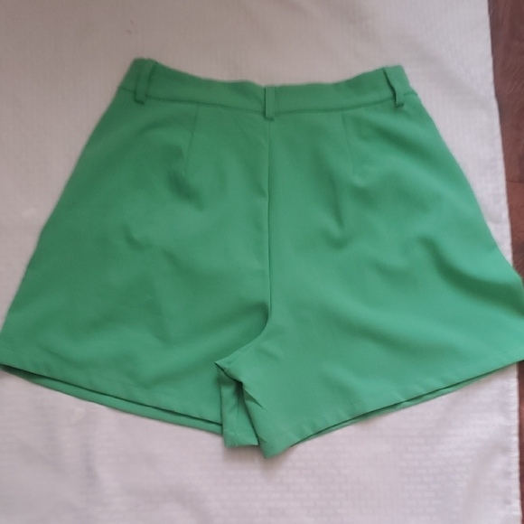 DANIELLE BERNSTEIN Green and Cream Women's Shorts - Picture 9 of 15